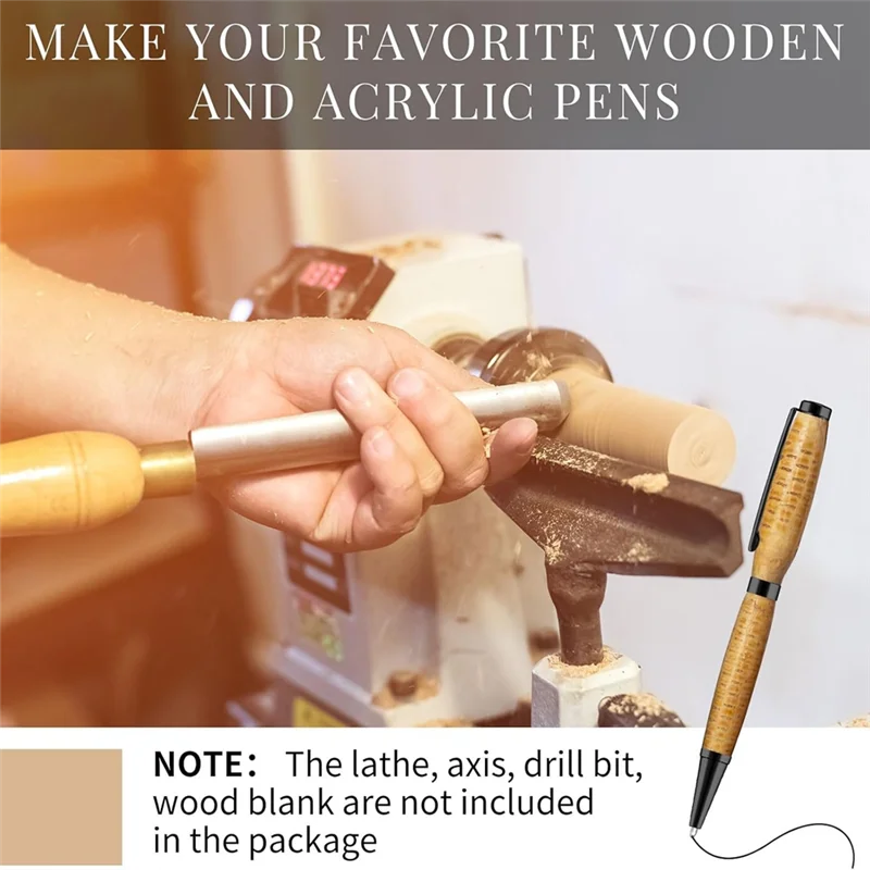 X11A 7Mm Slim Pen Set With Refills Wood Rotary Pen Kit For DIY Copper Friends Teacher Student C