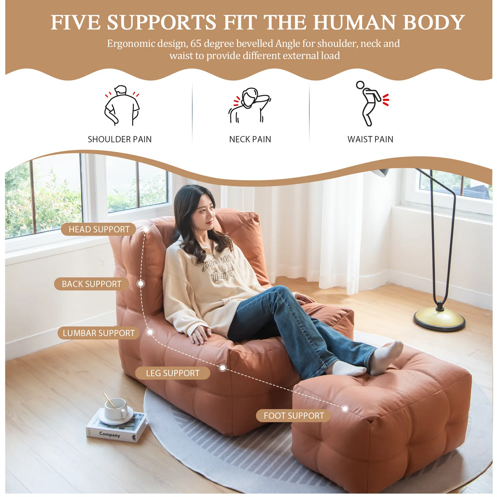 أرائك بين باج كرسي بين باج كبير جدًا مع أريكة استرخاء مريحة عثمانية للبالغين