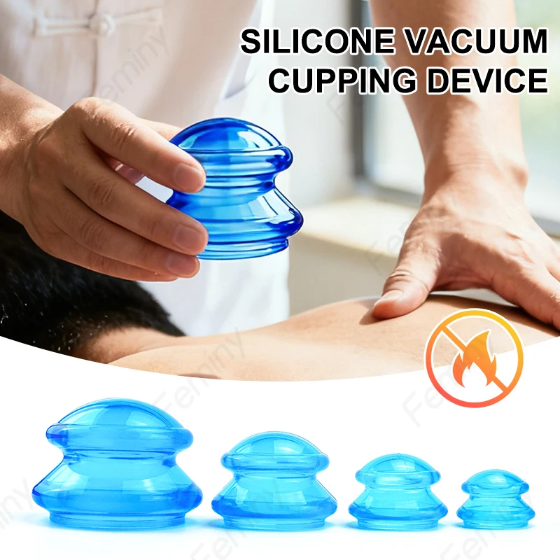 

Transparent Suction Cup Silicone Massage Chinese Massage Kit Cupping Vacuum Manual Cupping Set Body Facial Relax