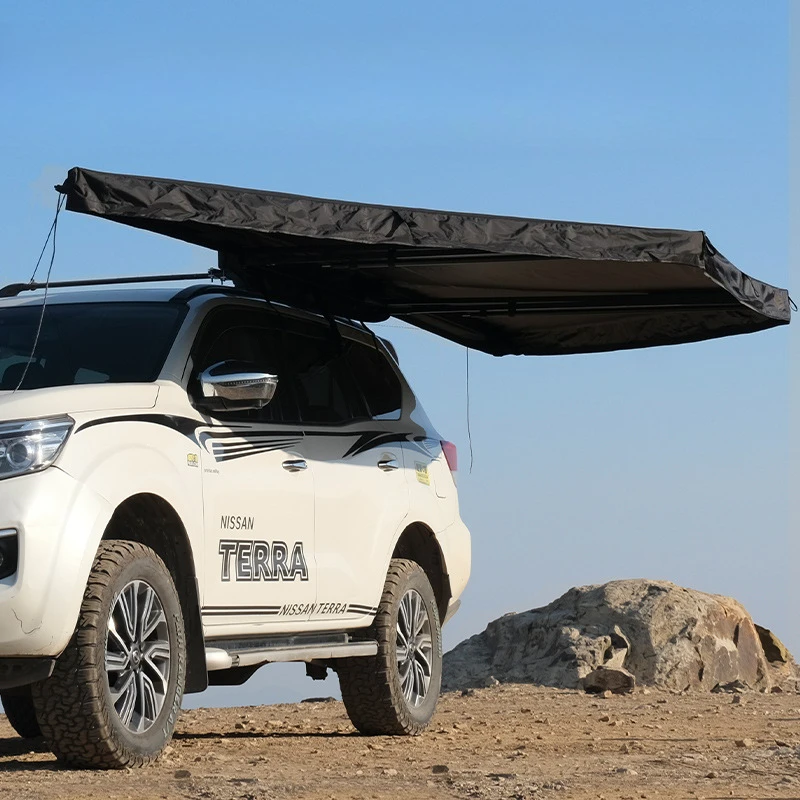 180 Degree Car Awning, 2.5M Side Tent 600D Oxford UV50+, Alloy Joints Aluminum Poles, for SUV Outdoor Camping Overlanding 4x4 view 3