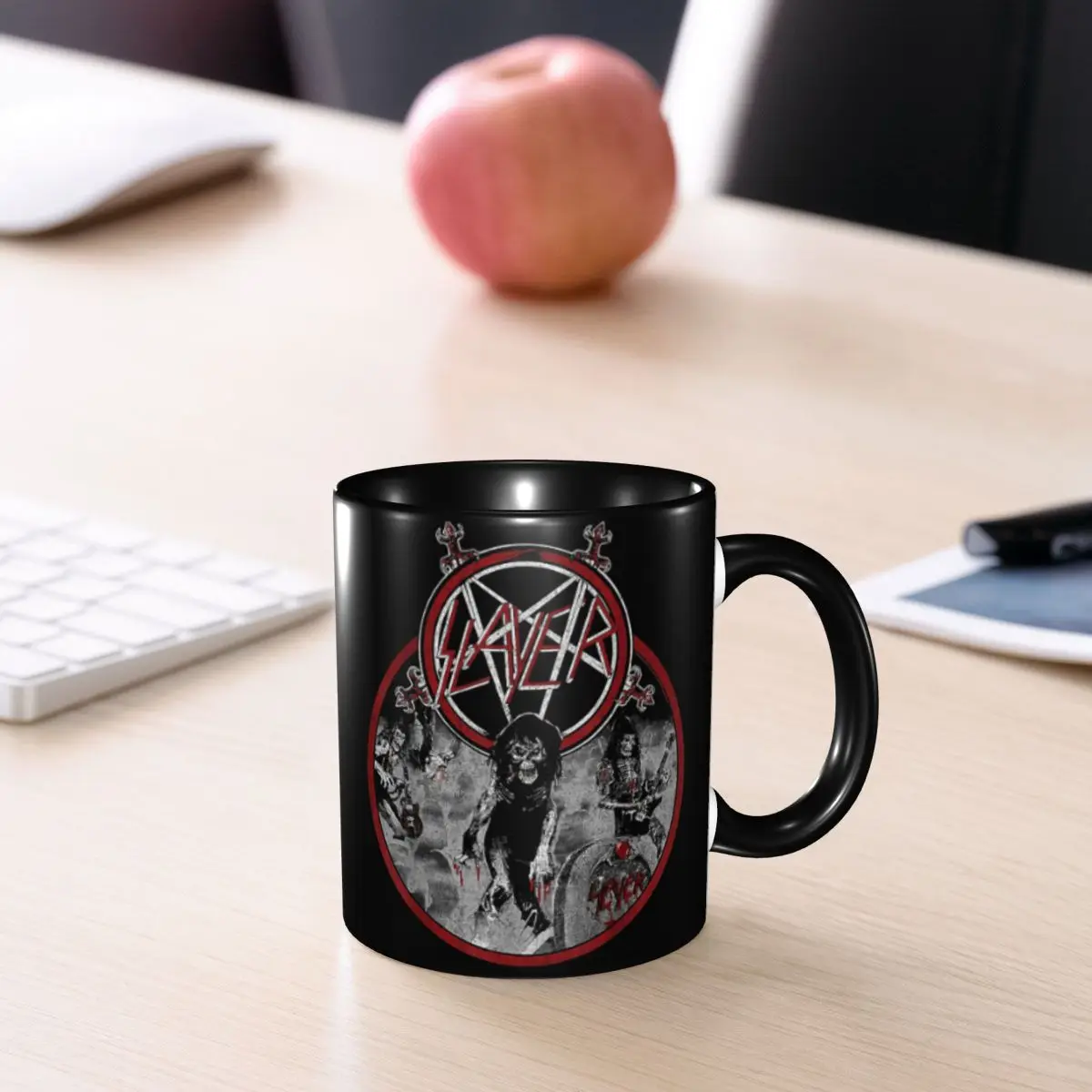 Heavy Metal Rock Slayer Live Undead Mug Funny Ceramic Coffee Cups Tea Mugs Milk Cup Drinkware Gift for Friends