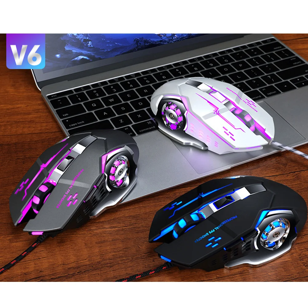 

1pc Wired Gaming Laptop Computer Usb Ergonomic Gaming Design Computer Mouse Plug Black