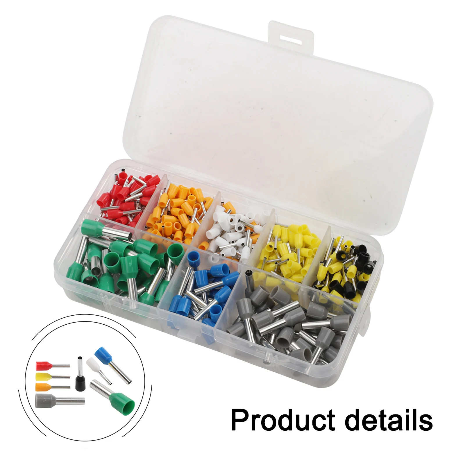 

Electrical Connectors Kit Cold Pressed Terminal Blocks Color-coded Boxes Enhanced Safety Plastic Ring For Safety