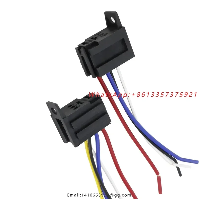 4/5Pin Automotive Violet Relay Socket with Wire with Terminal 12V/24V30A Modified Nylon Flame Retardant Auto parts view 6