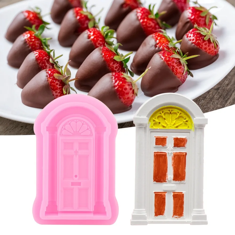 2PACK Food Grade Silicone Silicone Mold Raised Relief Nonstick Fondant Mold Decorative Pattern Arched Frame Cake Border Mold