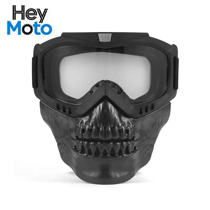 

Retro Fashionable Cool Motorcycle Skull Mask Wind Goggles Outdoor Sports Riding Glasses Halloween Props Windproof Tactical Mask