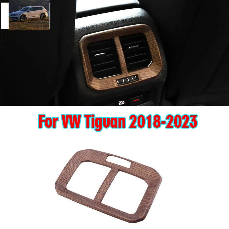 

For VW Tiguan 2018-2023 Peach Wood Grain Rear AC Air Outlet Vent Cover Trim 1PC