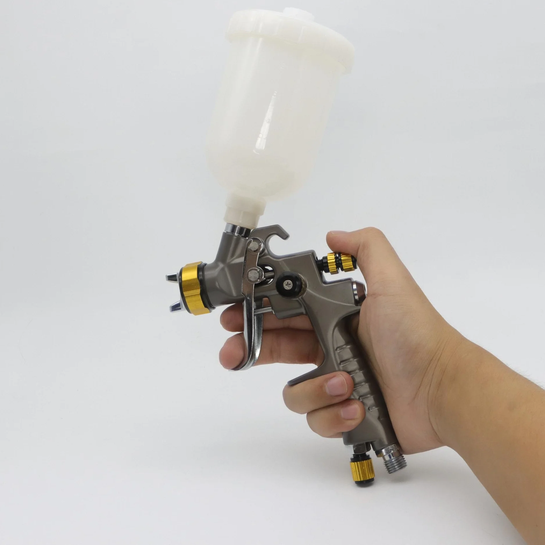 Tpaitlss  Mini931G Car Paint Spray Gun HVLP Repair Tool 0.8/1.0mm Nozzle 250mm Cup Mini Spray Gun