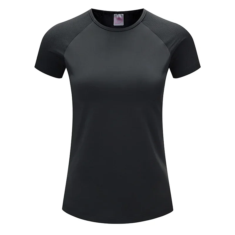 Women Quick Dry Running Tops Fitness Yoga Tight Sweatshirt Jogging Short Sleeve Sports T-Shirts Workout Training Costume