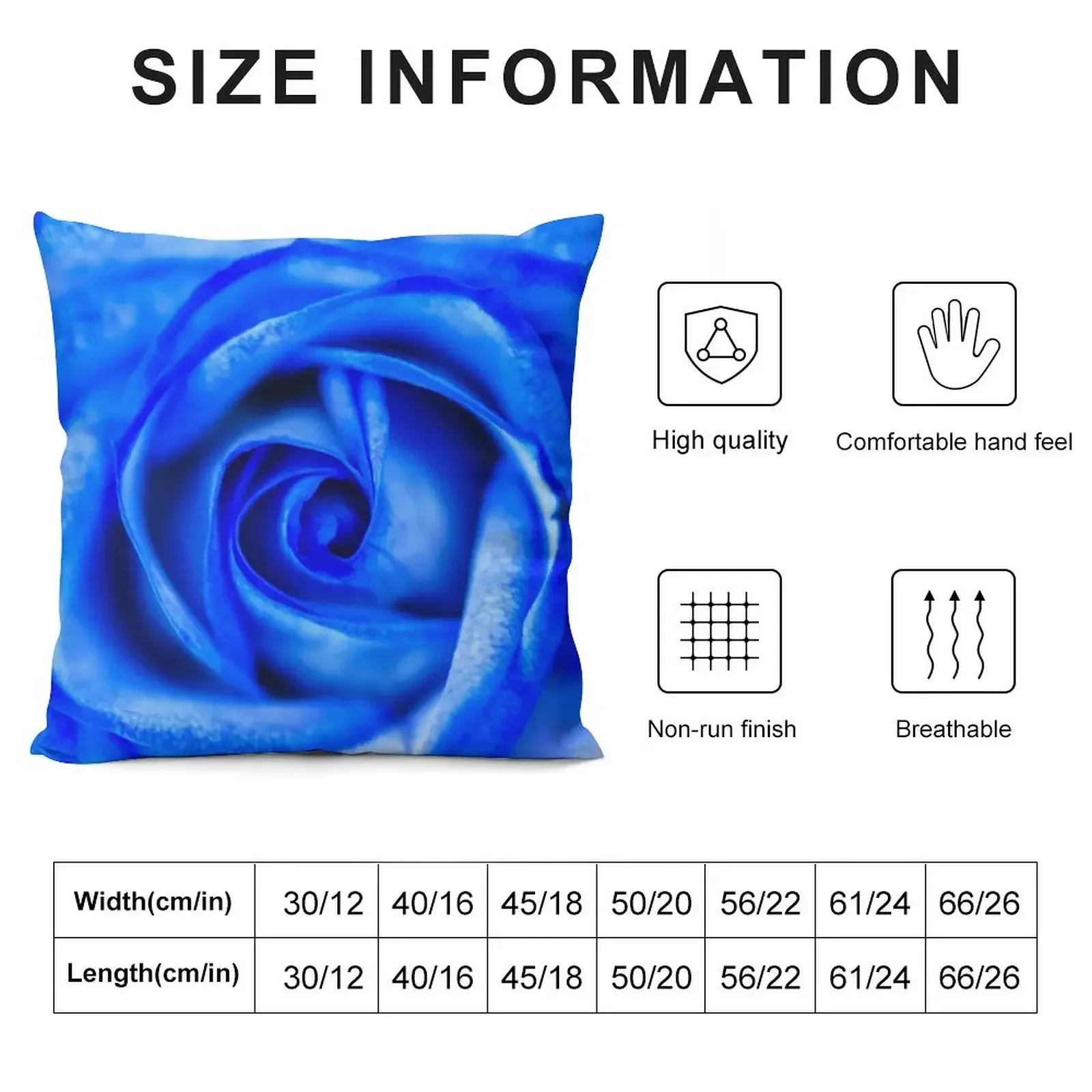 Abstract Macro Blue Rose Throw Pillow Christmas Throw Pillows Covers Cushion Cover Luxury Custom Cushion pillow