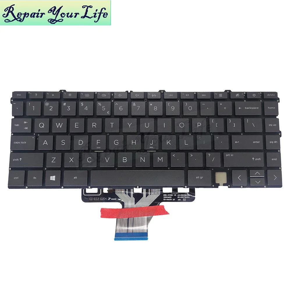 Imagem -02 - Eua Reino Unido Árabe Teclado Retroiluminado para hp Envy X360 Tpn-c145 13z-ay 13t-ba 13-bd 13m-bd Ba100 Bd0000 Tpn-c147 Backlight 13ba