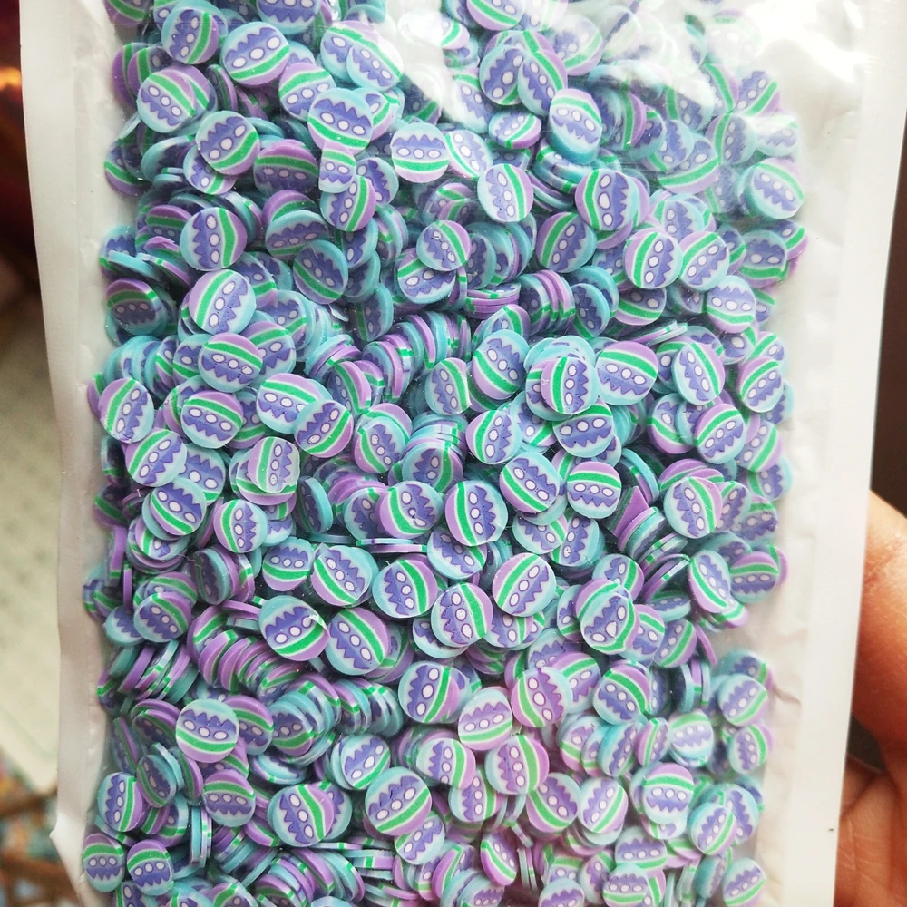 50g/Lot Easter Eggs Polymer Clays For Easter Day DIY Crafts Plastic Klei Mud Particles Slices For Slime Filler Accessories