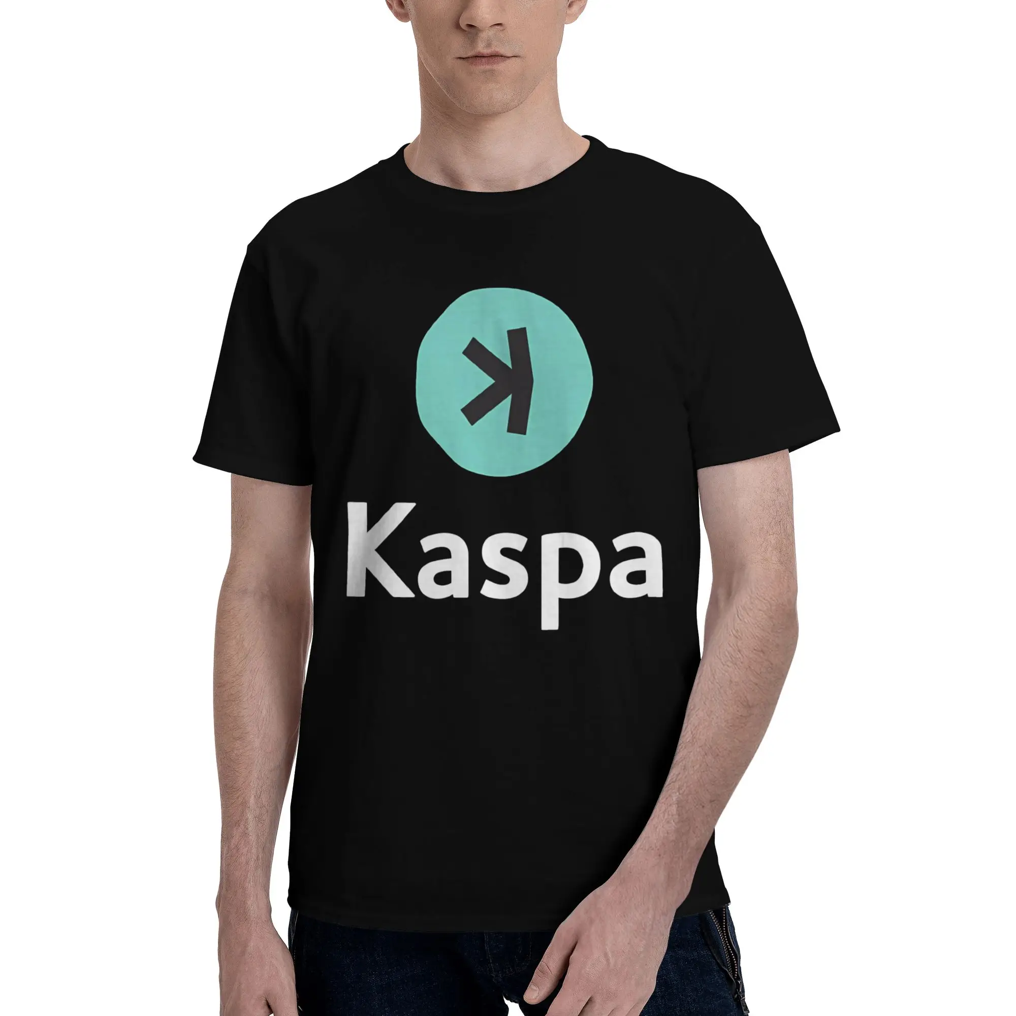 Kaspa KAS Crypto Altcoin - Clean Stacked Green Logo Unisex Reversible T-shirt Light Outdoor Tee