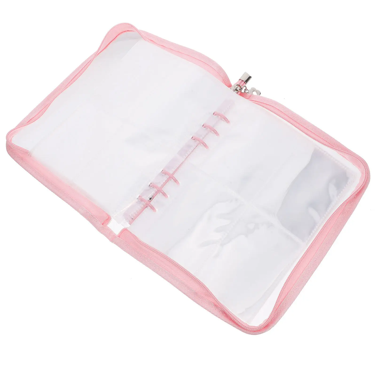 

1Set Jewelry Storage Book Travel Earring Organizer Portable Necklace Bracelet Holder Transparent PVC Zip Closure Stylish