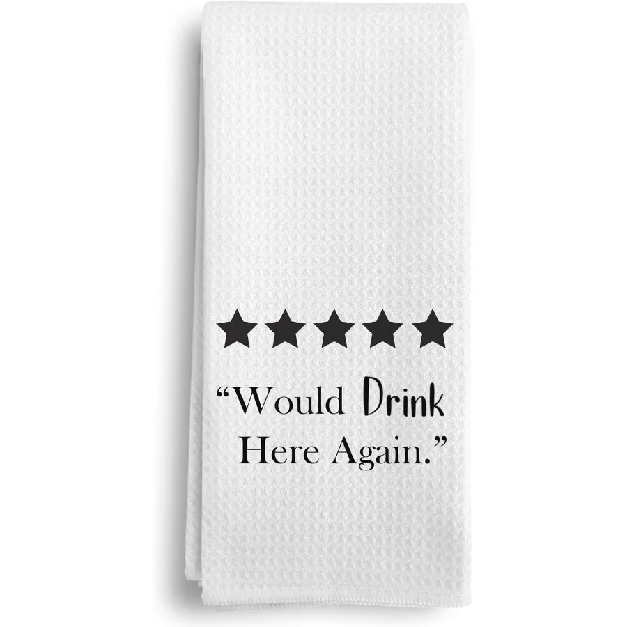 Bar Cart Accessories Decor Towels Would Drink Here Again Bar Kitchen Towels Champagne Hostess Gifts for n Funny Home Bar Cart D