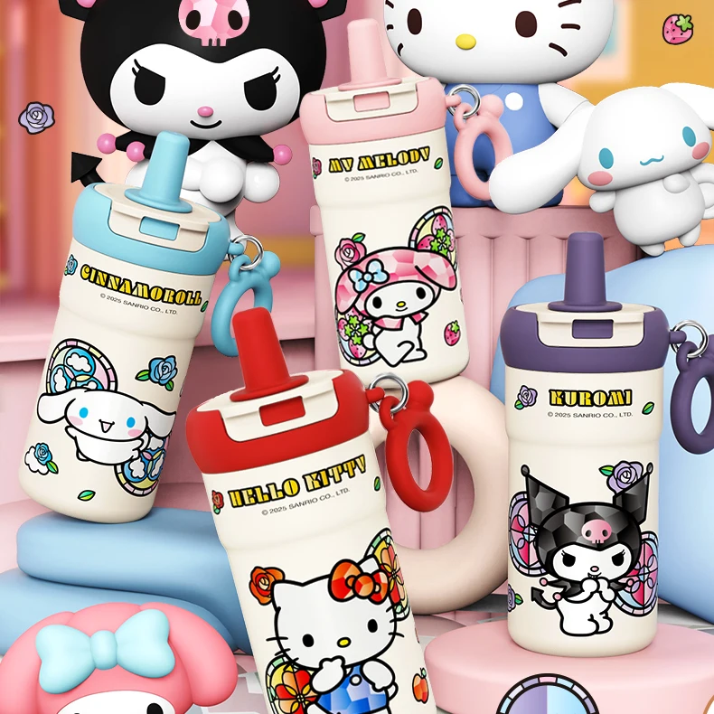 

Новая соломенная чашка Sanrio Family Kuromi Hellokitty Meldoy, 680 мл, изолированная чашка с героями мультфильмов, ручная чашка для воды, периферийные устройства в стиле аниме для девочек, подарки