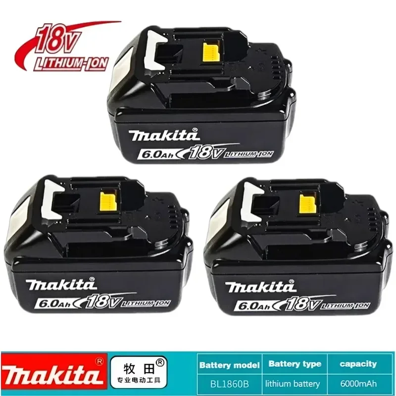 DHL Ship 18V for Makita With LED lithium ion replacement LXT BL1860B BL1860 BL1850 Makita rechargeable power tool battery