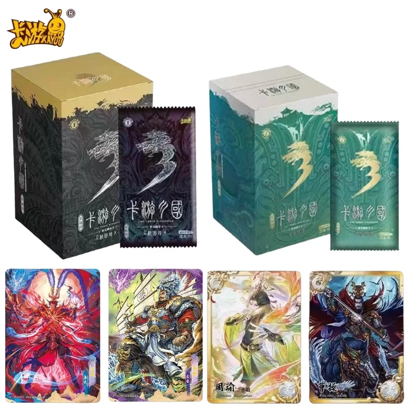 Genuine Kayou Three Kingdoms Heroes Shine Bright Card Green Plums Boiled in Wine 、Oath of The Peach Garden Rare Kids Toys Gifts
