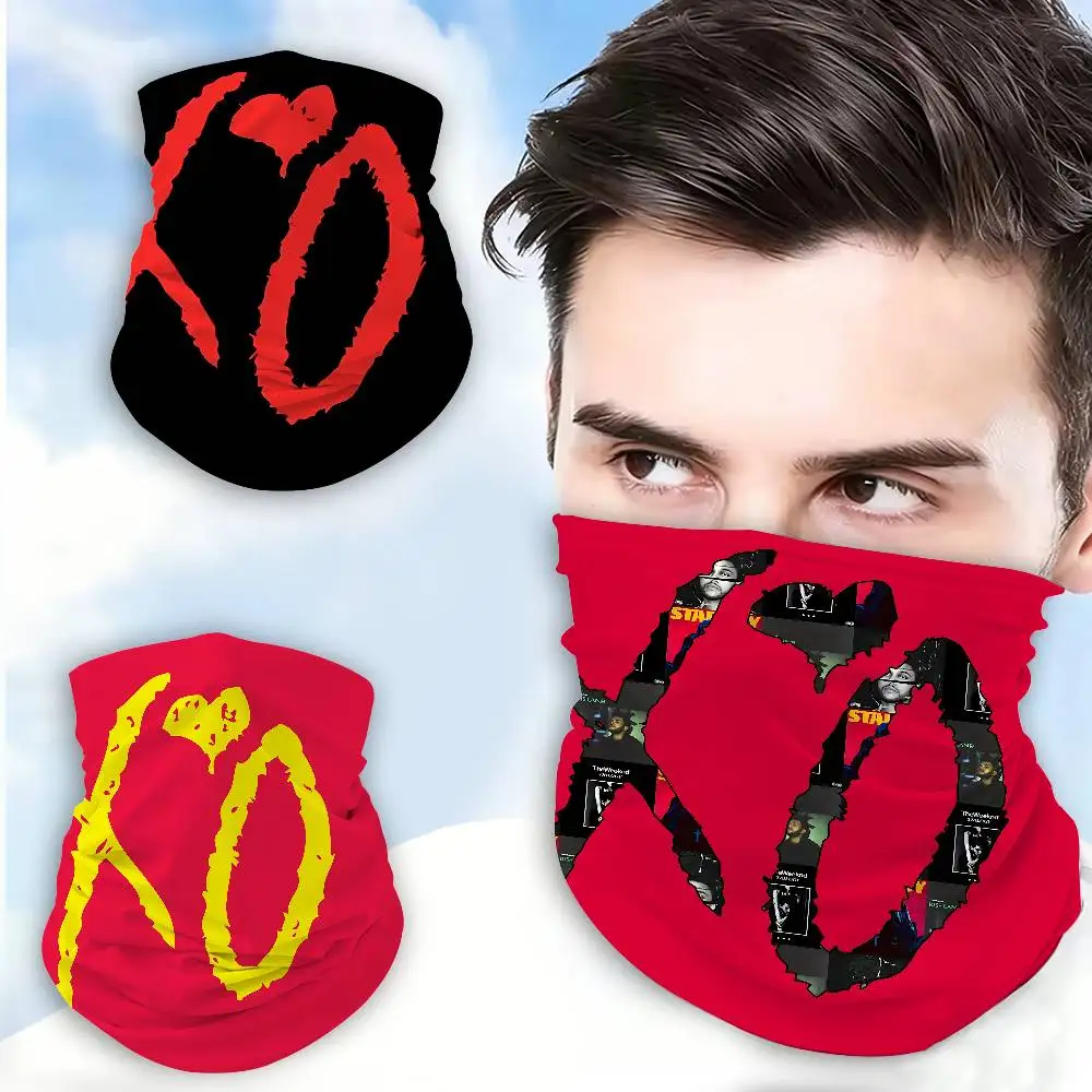 Rapper The Weeknd XO Unisex Breathable Tube Scarf UV Protection Neck Gaiter for Hiking Cycling Skiing Daily