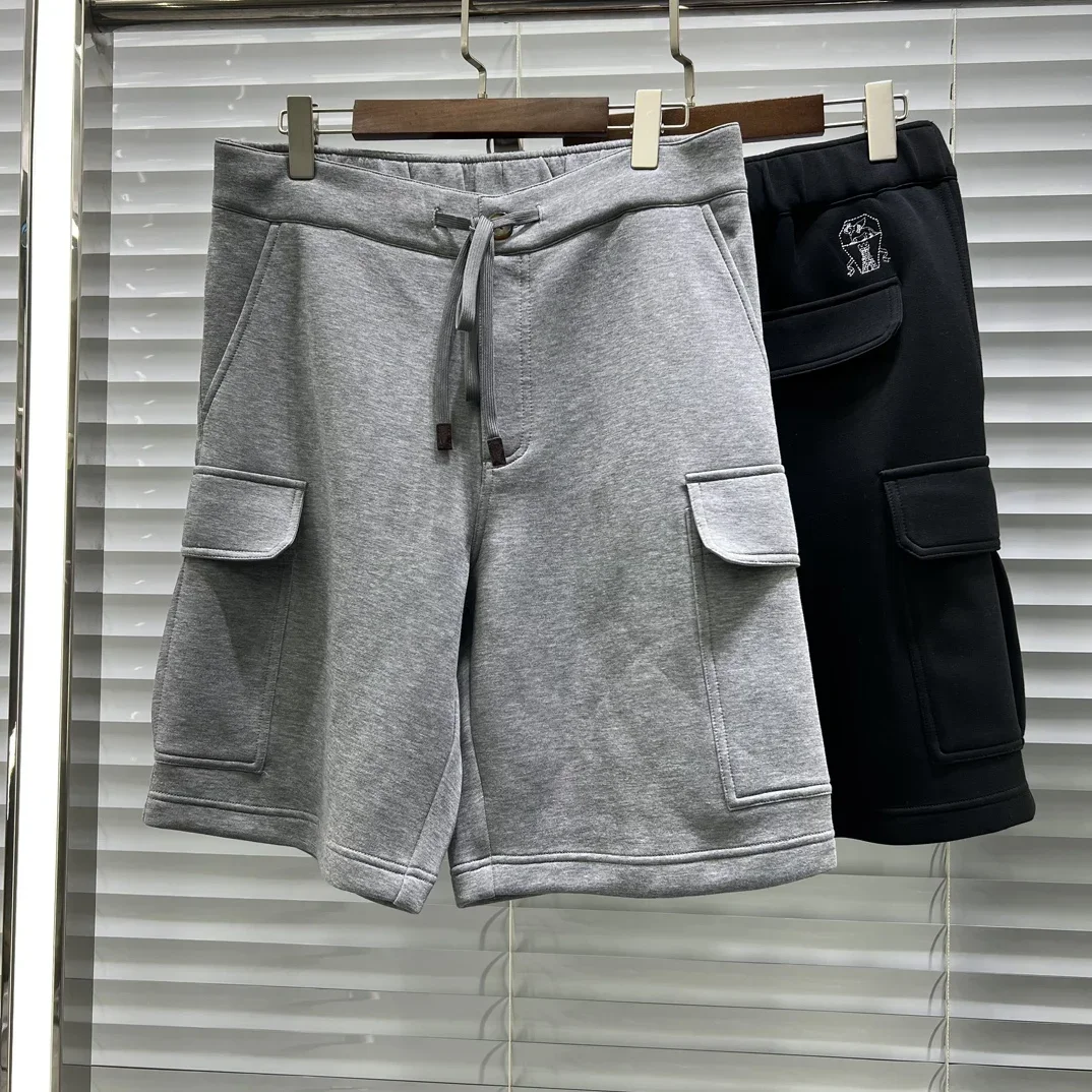 BILLIONAIRE BLKA CPTG Shorts Baumwolle Dünn 2025, Frühling, Sommer, neue Tasche, Stickerei, elastisch, Qualität, große Größe S-XXL, Sporthose