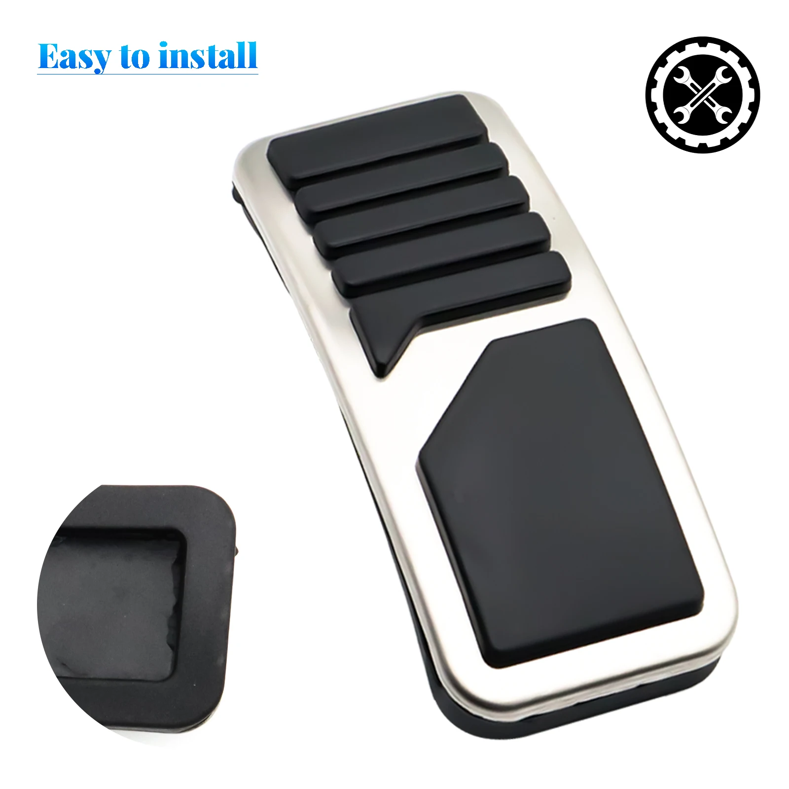 MT AT Car Gas Clutch Brake Pedal Cover Kit For Mitsubishi Pajero 3 Outlander Lancer X Eclipse Cross Rubber Stainless Nonslip Pad