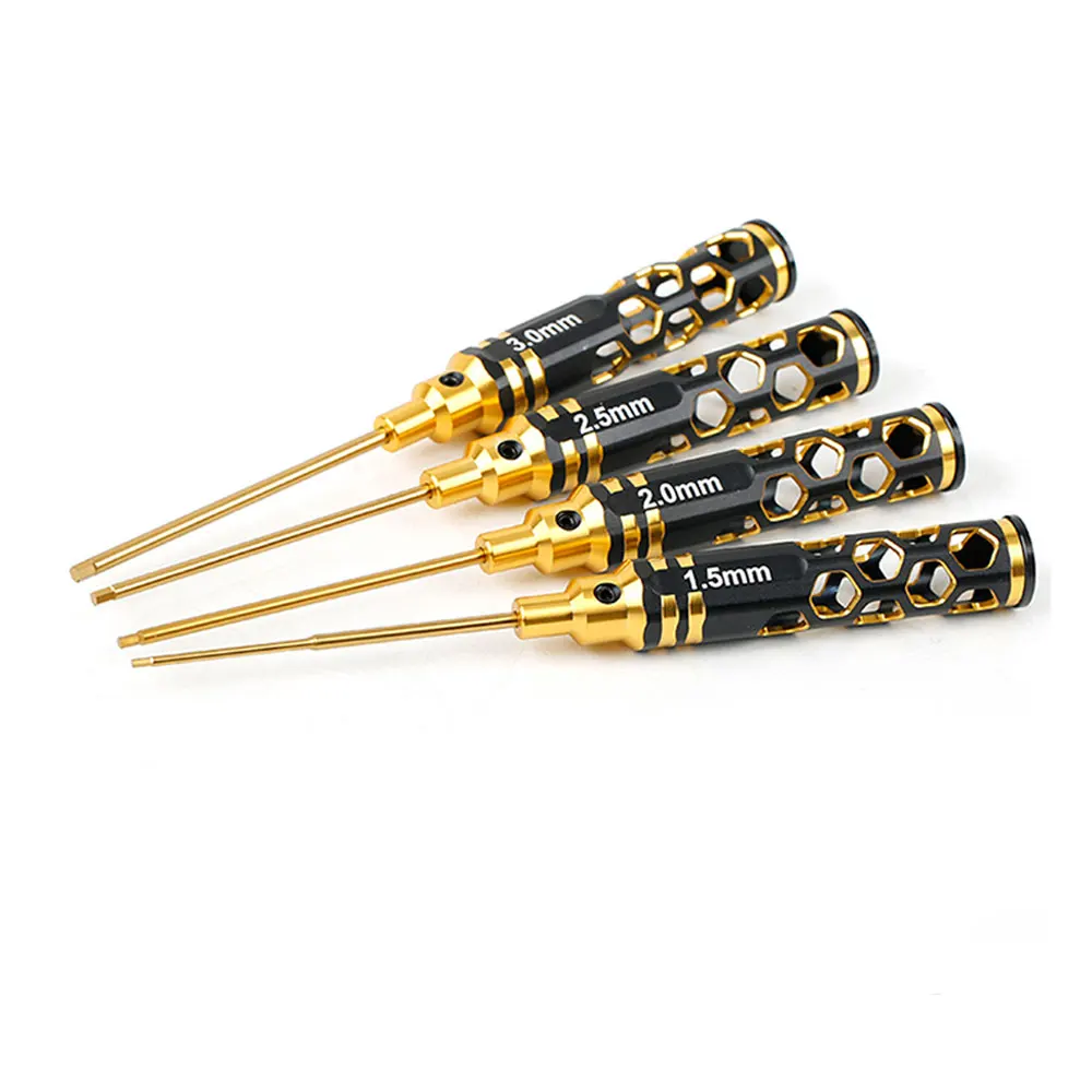 HPXGRC 4-teiliges Sechskant-Schraubendreher-Set 1,5–3,0 mm – für RC Racing Drone, Hubschrauber, Auto und Boot