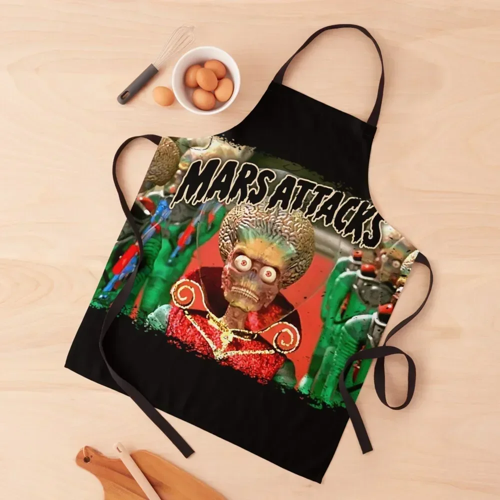 Mars Attacks Movie Scene Apron women's kitchens For Home Accessories Apron