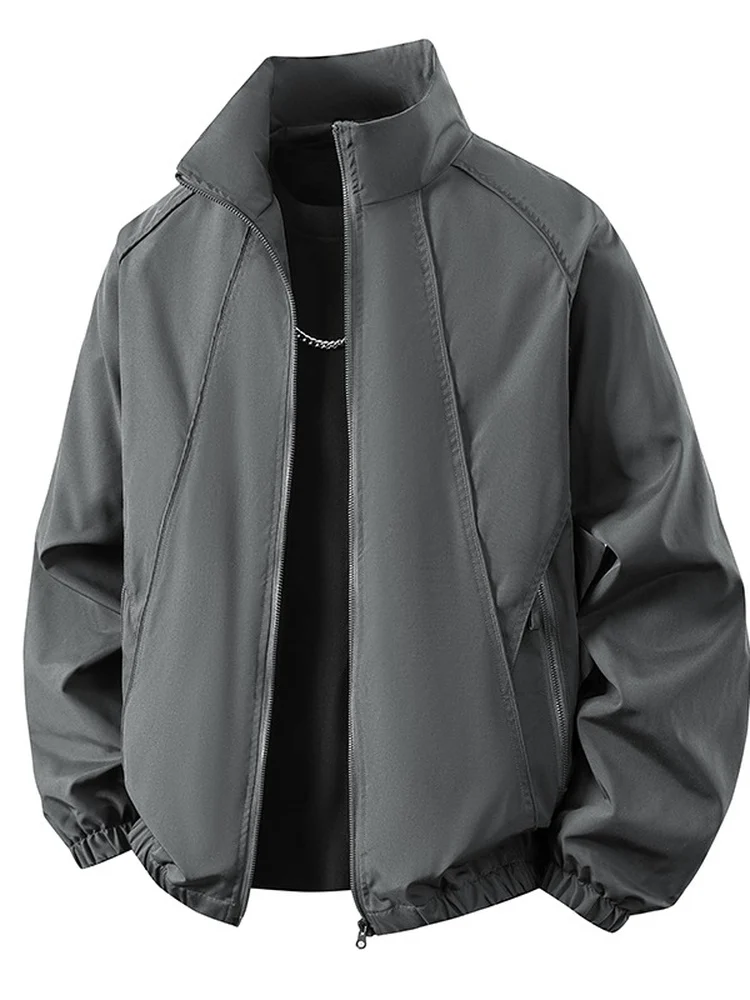 Casual Loose Men's Jacket 2026 Spring Autumn Hip Handsome Harajuku Style Korean Version Trendy Street Fashion Windproof Zipper