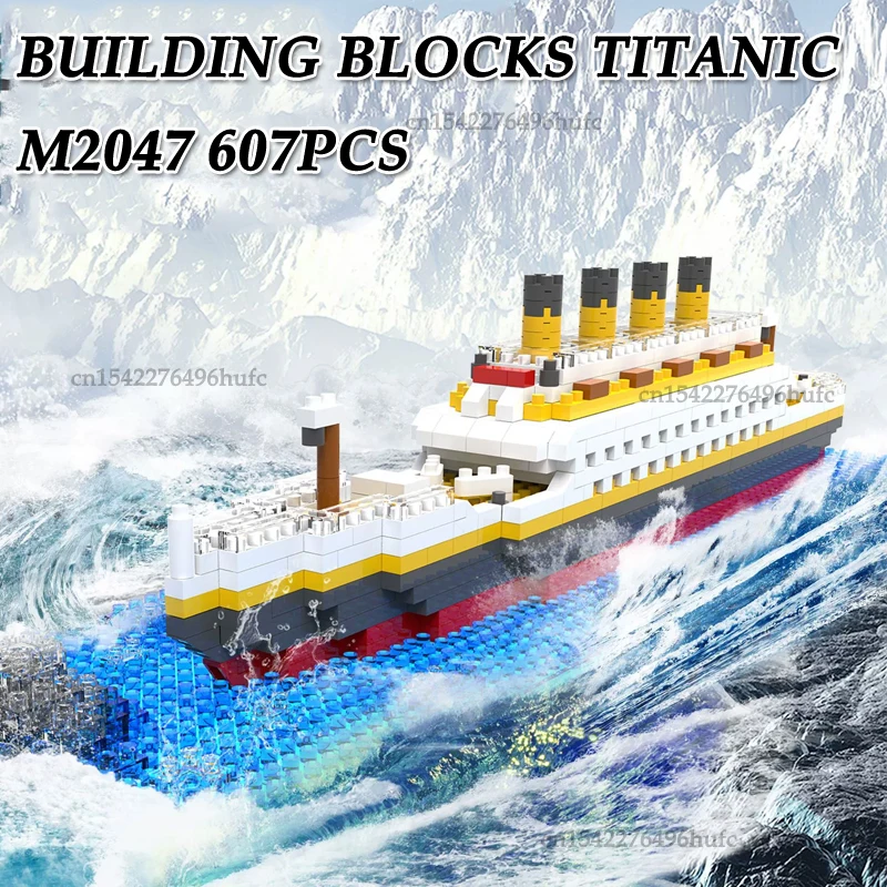 

Building Blocks Titanic M2047 Cruise Ship Creative Model Building Blocks Set Assembly Toys For Boys and Girls Birthday Gifts
