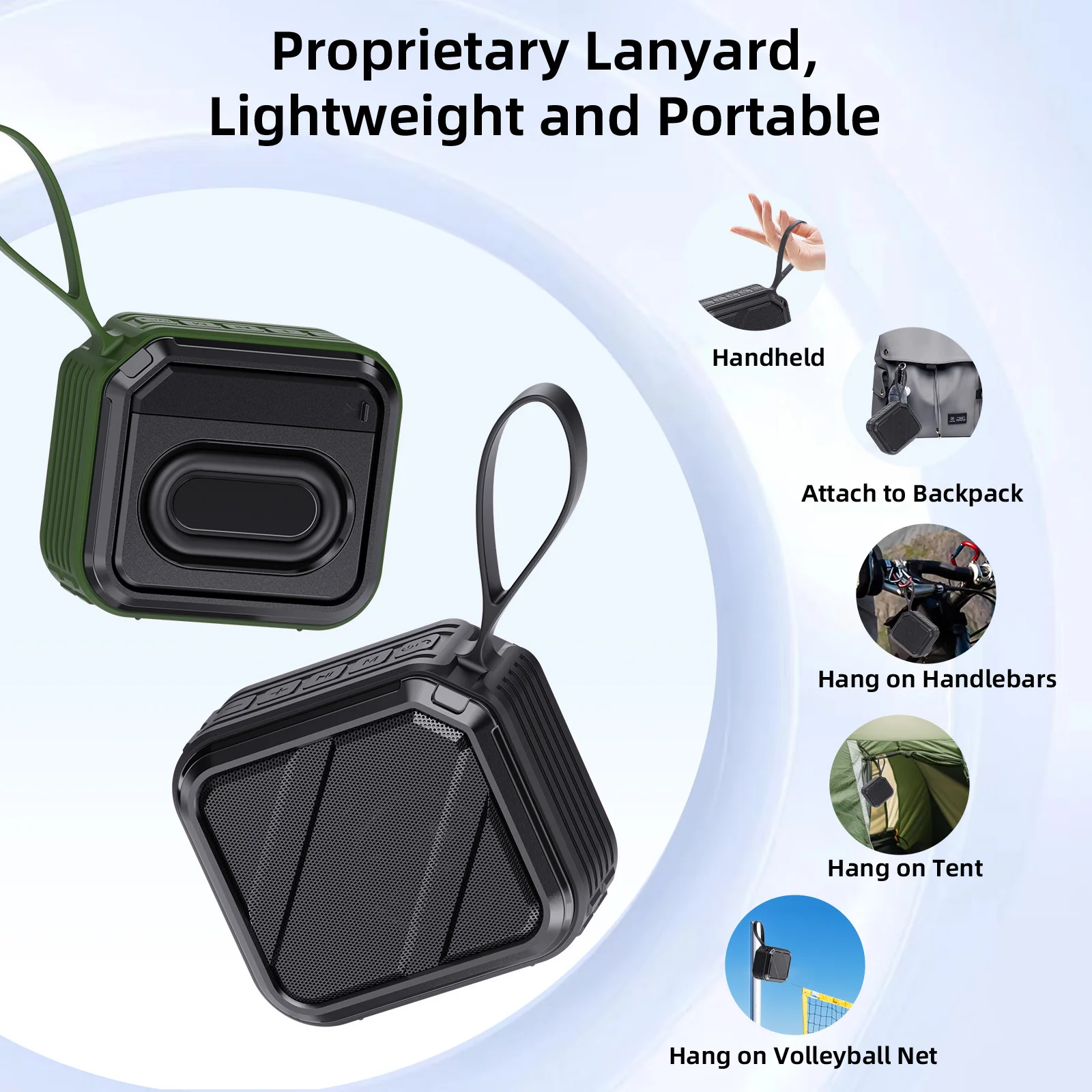 

Portable Bluetooth Speaker - Bluetooth 5.0 Music Box, TF Cards/USB Playback, Party, Sports Travel