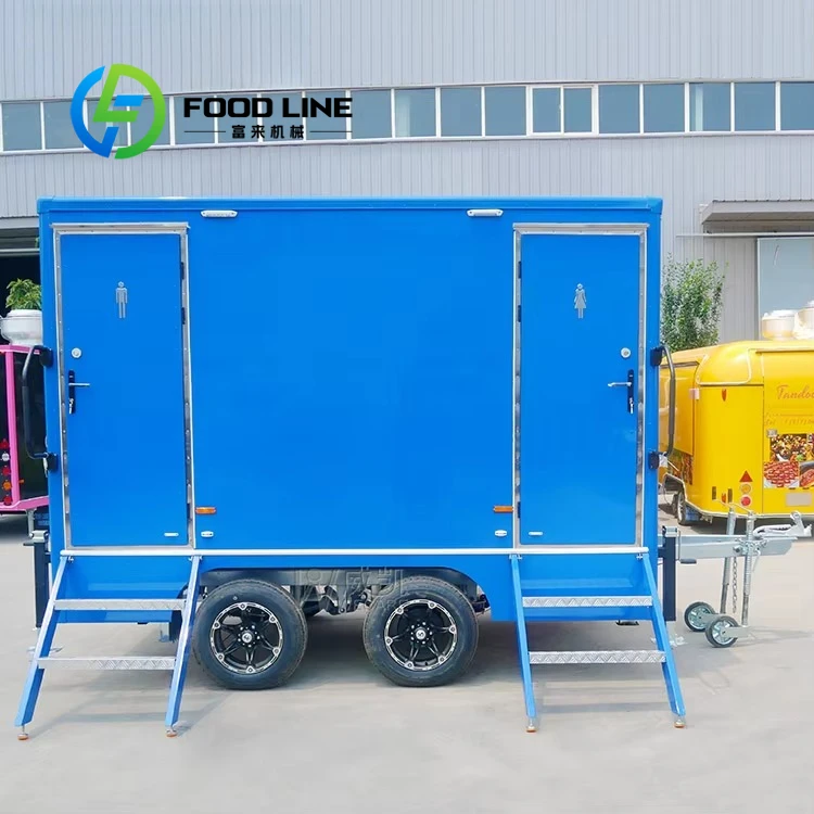 Public China Portable Restrooms Trailer Portable Toilets Mobile Outdoor Portable Toilet Trailer Mobile Toilet Customize