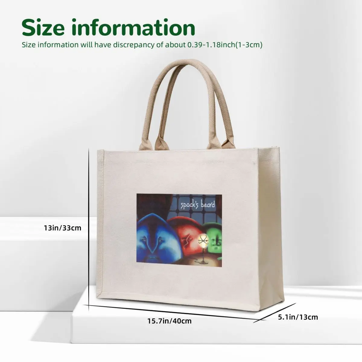 Spock's Beard The Light front/back album cover Tote Bag custom canvas bag hand bag Handbags Canvas stote