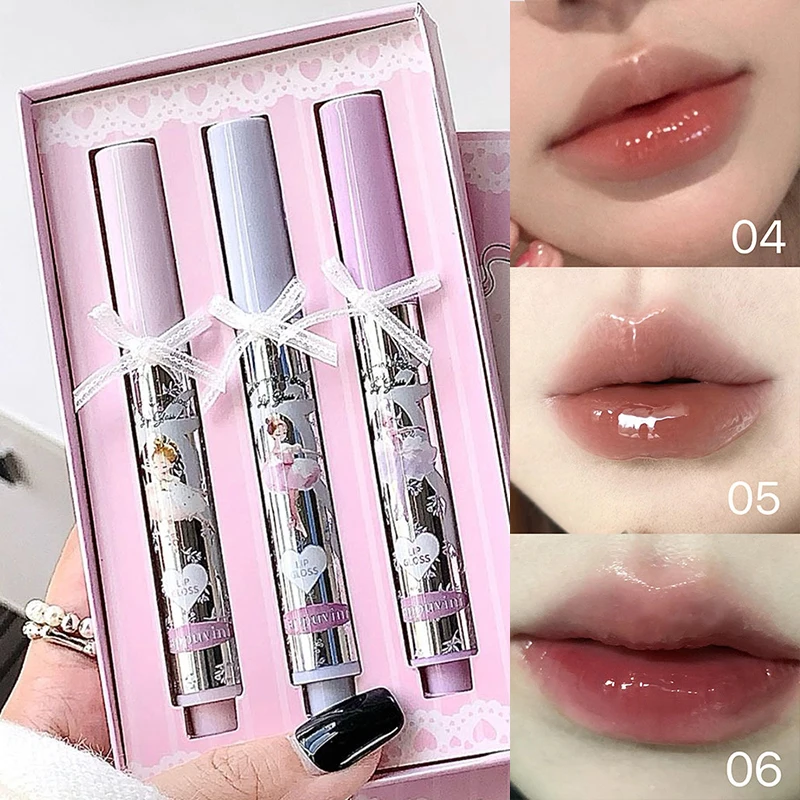 1 szt. Cappuvini Ballet Girls Mirror Crystal Lip Gloss - Wodoodporny, filmujący błyszczyk do ust z aplikatorem z gąbeczką, szklany efekt.