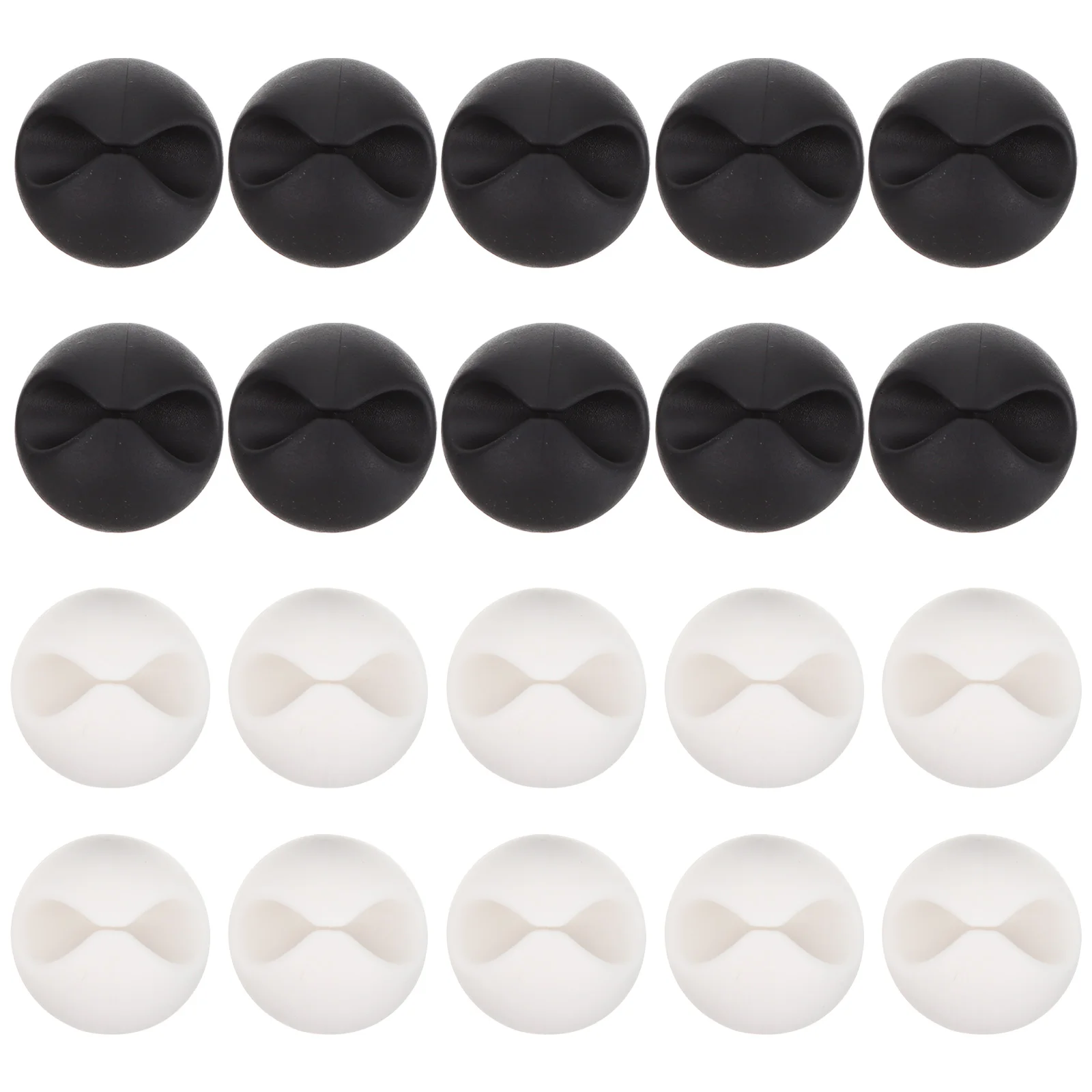 

20 Pcs Cable Keeper Lightweight Self Adhesive Flexible USB Cord ganizer Headphone Wire Fixer Desktop Holder Appliance Cord