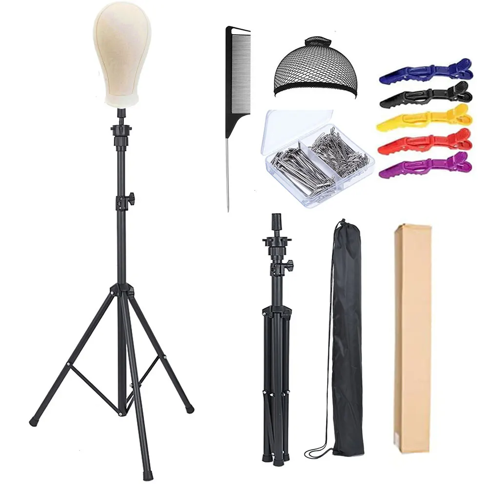 

Adjustable Wig Head Stand For Cosmetology Hairdressing Training Metal Mannequin Head Stand, Stand Tripod With Accessories 2028