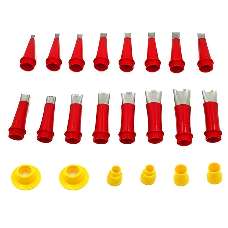 

Universal Integrated Rubber Nozzle Tool Kit, Caulking Tool Kit Easy Caulking Finisher Nozzle (22PCS)