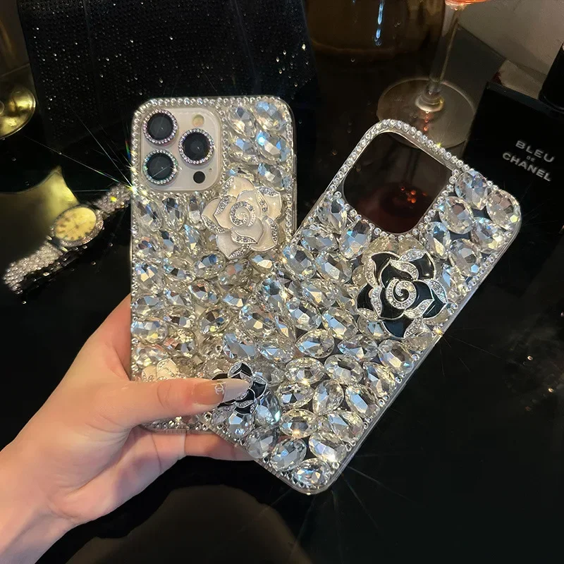 Mi 11T Pro Phone Case For Xiaomi Mi 12 11 Lite NE 5G 13 12 10T 12T 9T Pro Clear Rhinestone Shockproof Telefon Fundas