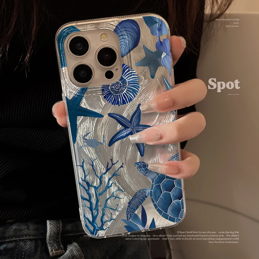 Für iPhone 17 15 16 14 Pro Max Hülle Plus INS Elegante Ozean-Muschel-Abdeckung für iPhone 13 11 12 ProMax XS XR XS 7 8 Plus 16E Hüllen – Detail 6