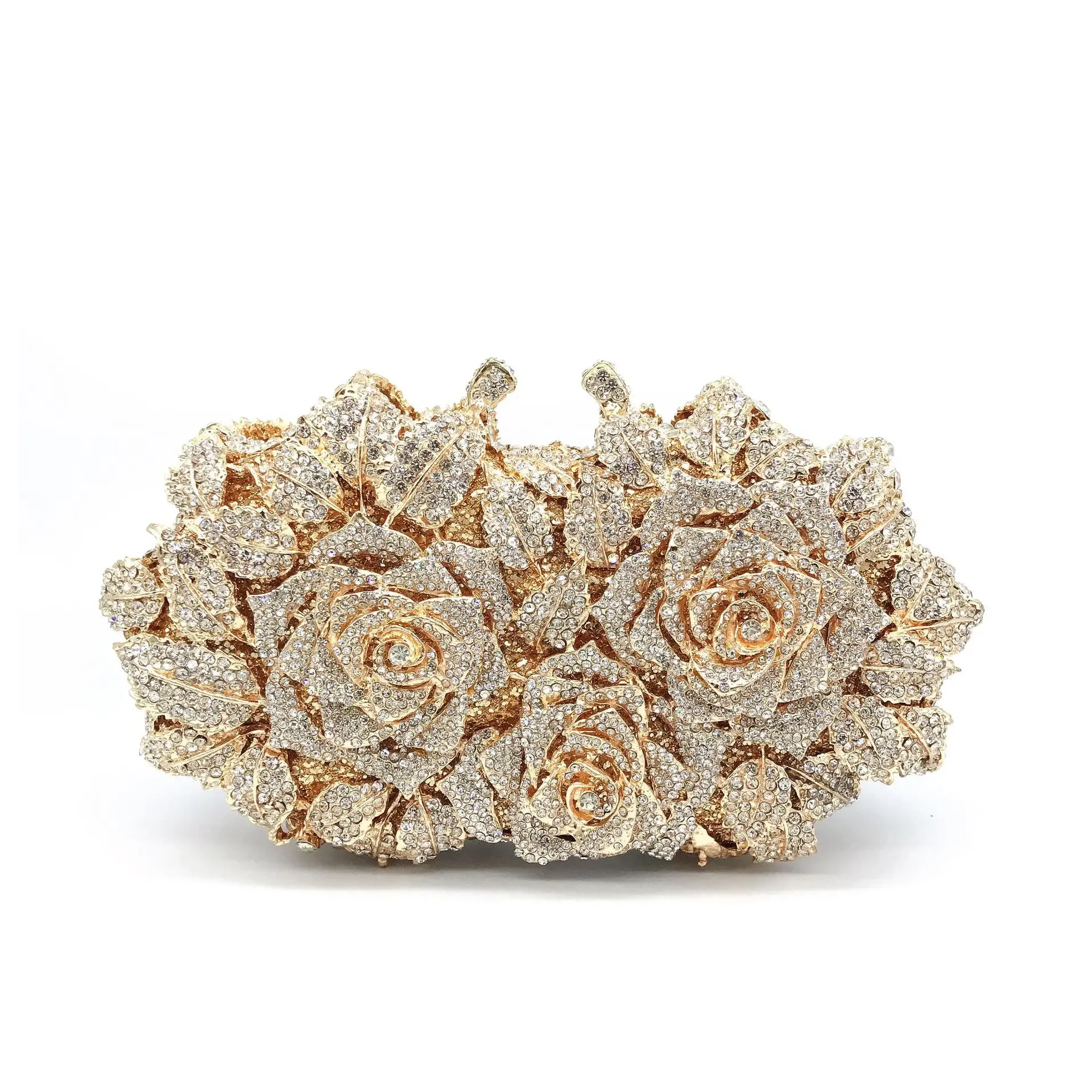 Luxury Fashion Clutch Handbag Polyester Floral Design Wedding Evening Party Handmade Portable
