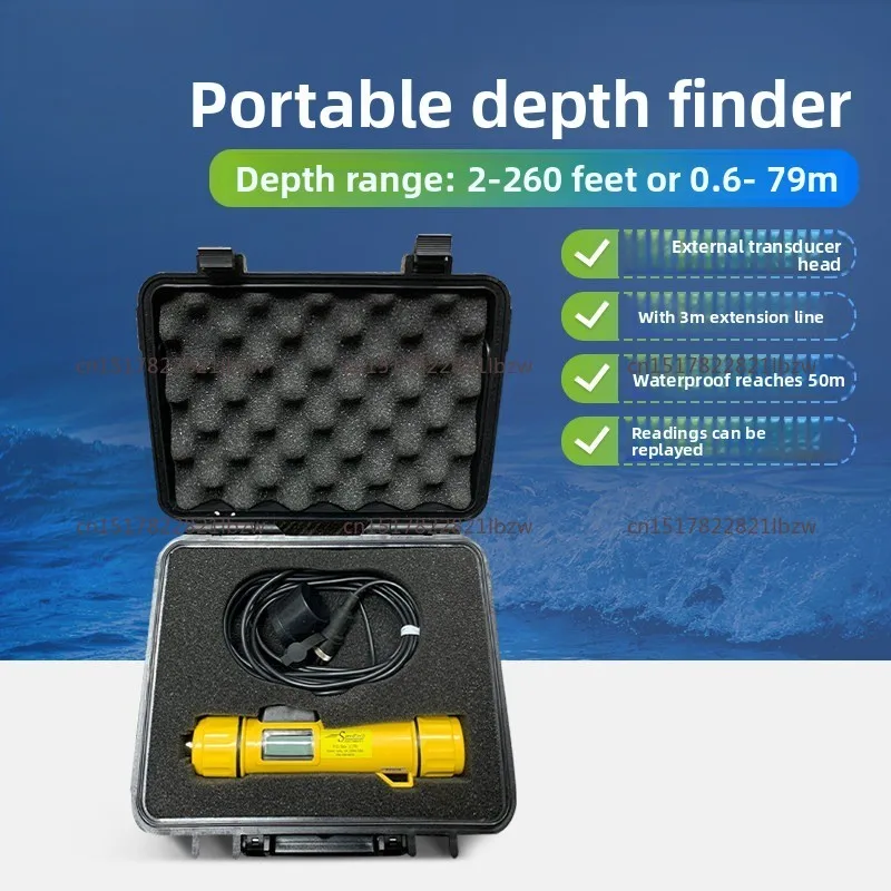 Ultrasonic bathymeter fishing diving channel reservoir ship port coastal survey