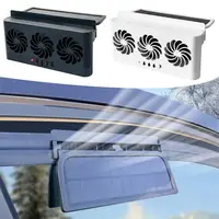 Ventilador con energía Solar mejorado, Enfriador de coche, radiador de ventana con carga USB delantera/trasera, ventilador de escape, ventilador de ventilación de aire automático