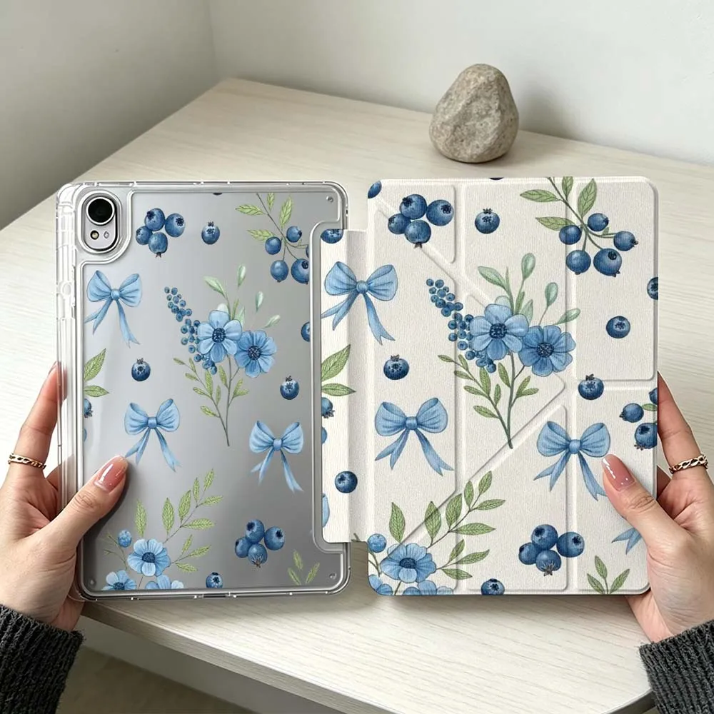 

Art Blueberry Butterfly Flower Soft For Huawei MatePad Pro SE Air 12X Honor Pad 9 V9 GT X9a X9 Foldable 3Y Tablet Case