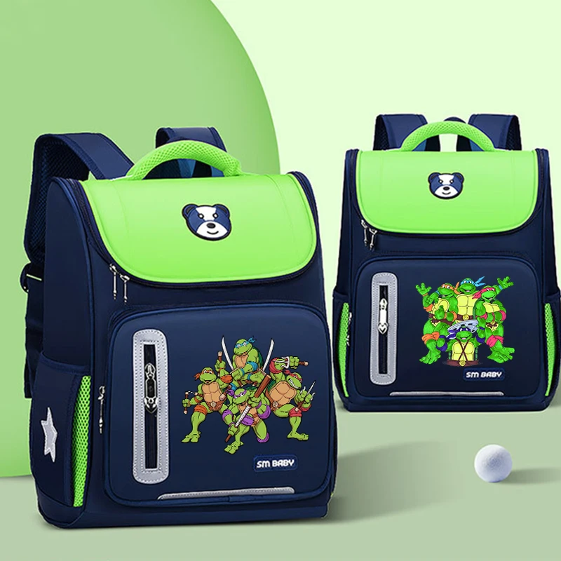 

Teenage Mutant Ninja Turtles Student Backpack Large Capacity Primary School Bag Anime Merch Teenagers Study Supplies Gifts