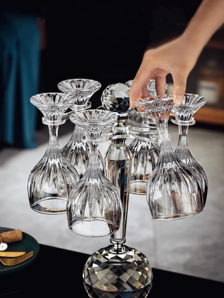 Высококачественный роскошный графин во французском стиле, креативный диспенсер для вина, кувшин для домашнего декора, ярко-красный бокал для вина, набор хрустальных подставок