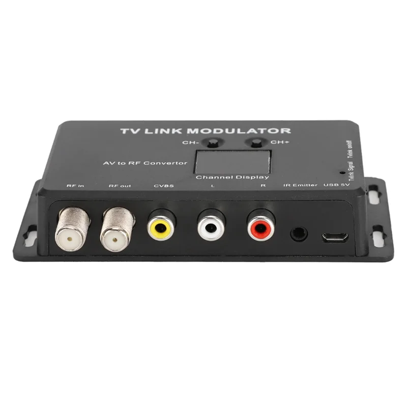 

AA84 TM70 UHF TV LINK Модулятор AV в RF Преобразователь ИК-удлинитель с канальным дисплеем USB 5 В