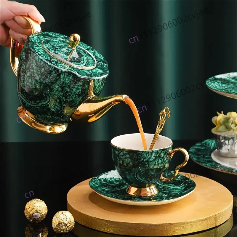 Light luxury bone china Phnom Penh coffee set Ceramic afternoon camellia tea set Coffee cup and saucer gift box set