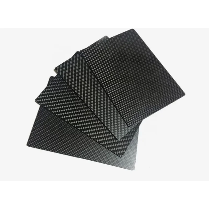 3K Carbon Fiber Sheet 0.5mm-5.0mm Custom Size & Thickness, Twill/Plain Matte/Glossy for Drone RC Boat Car DIY Model, Lig