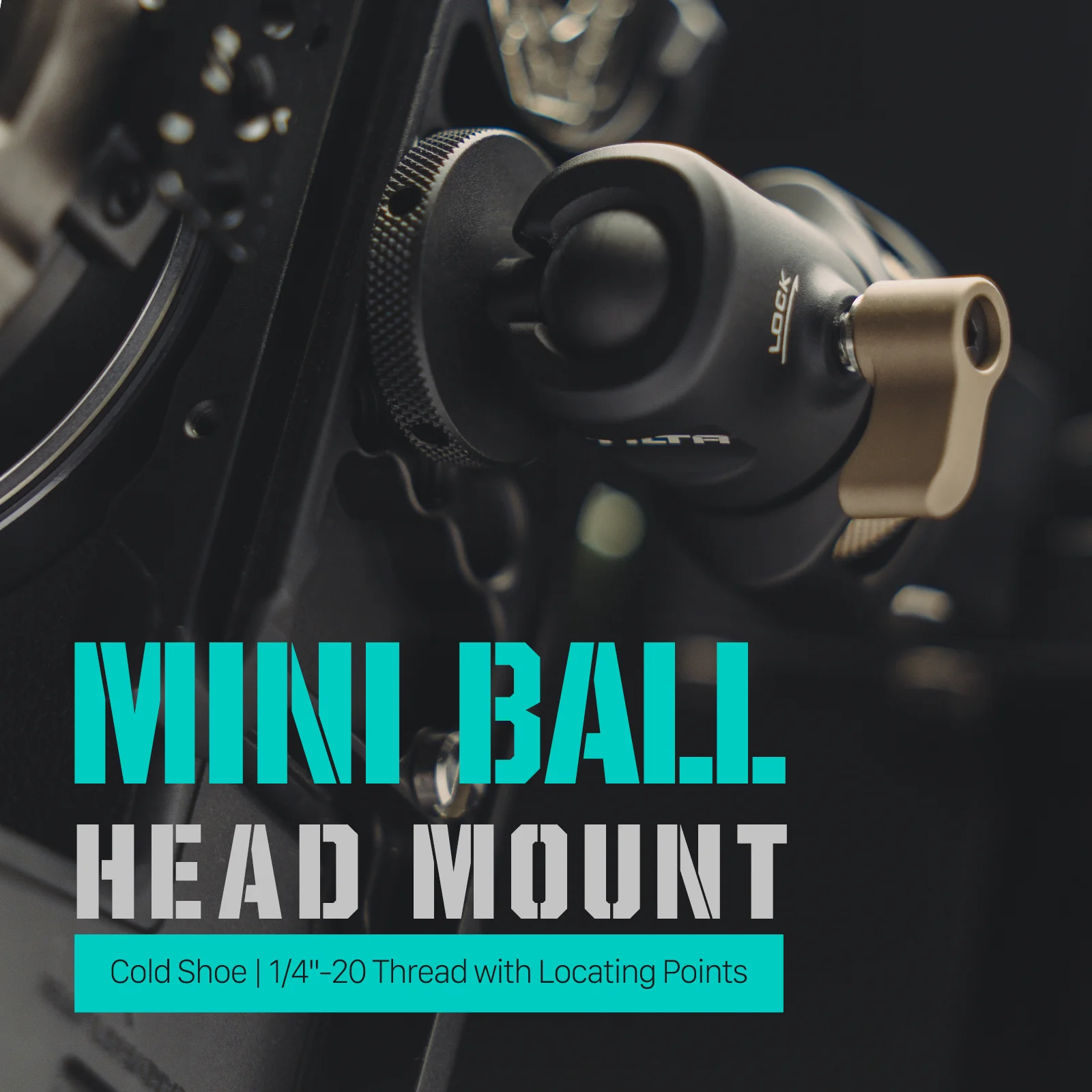 TILTA Mini Ball Head Bracket TA-MBH-1420-B 1/4 Positioning Screw Models Fixed Cold Shoe Mouth Monitor Head Expansion Accessories