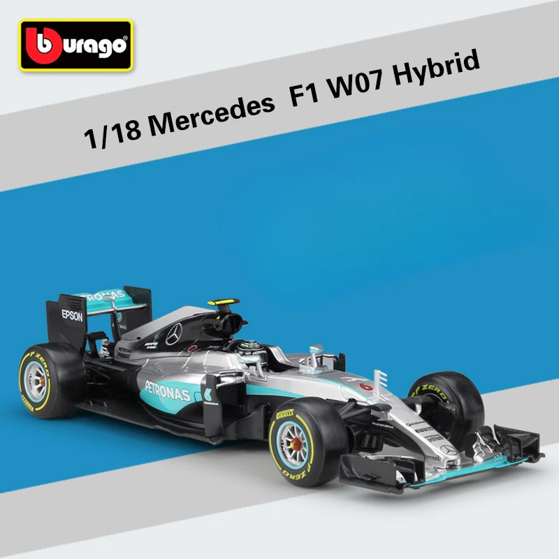 

Bburago 1:18 Mercedes-Benz F1 W07 Hybrid Racing Team Model Rosberg Hamilton Racing Model Collect Gifts Toy B216