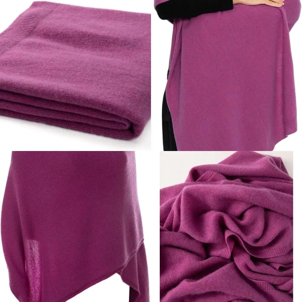 Luxurious Oversized Cashmere Pashmina Shawl, Soft Solid Stole Scarf with Gift Box for Women